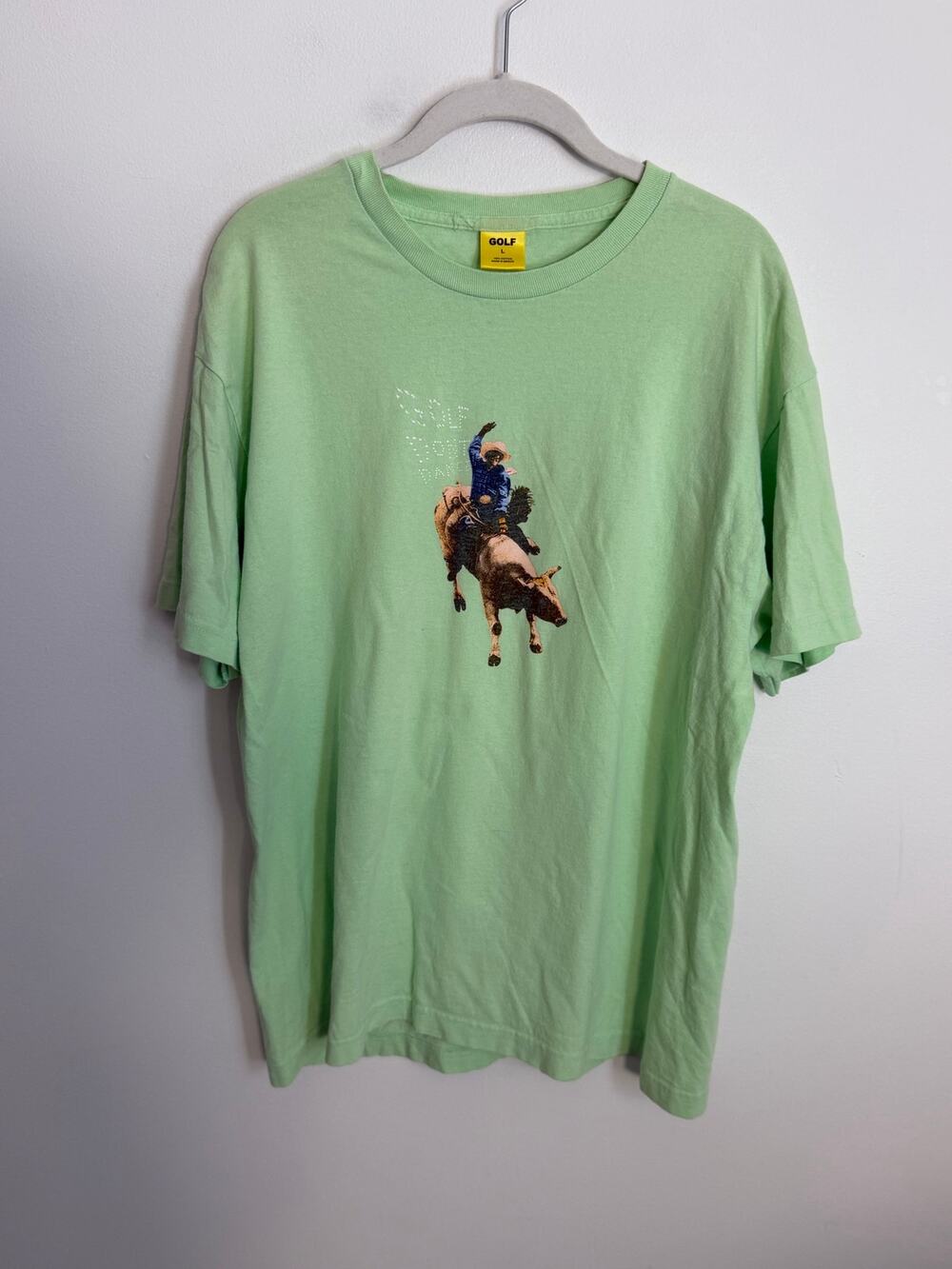 Golf Wang graphic t-shirt cowboy riding a bull size large